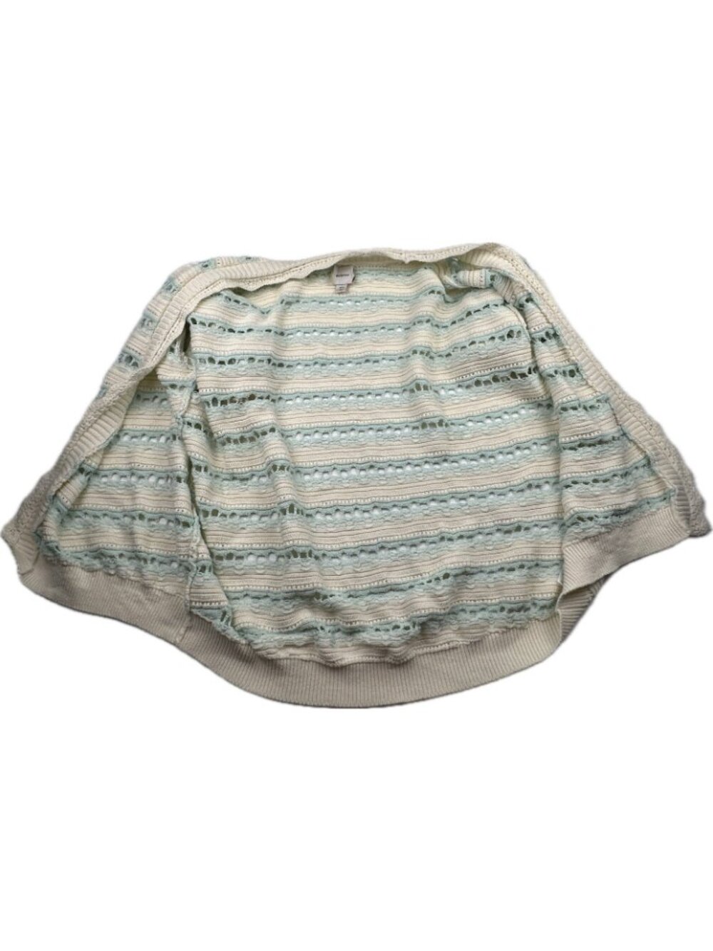 Maeve Open Front Cocoon Cardigan Sweater Knit Blue White Small Oversized - Picture 8 of 11